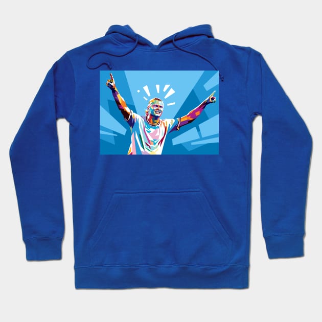 Illustration of Erling Haaland Hoodie by RJWLTG